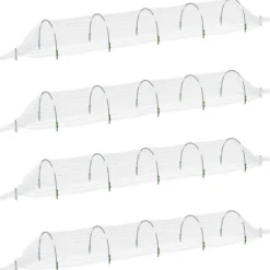 Væksttunneller til planter - 4 stk. 1,5x5 m | Materiale: Glasfiber og PP