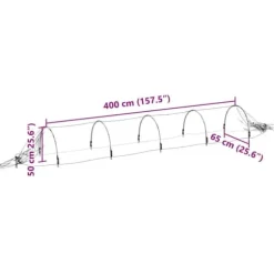 Væksttunneller til planter - 4 stk. 1,5x5 m | Materiale: Glasfiber og PP