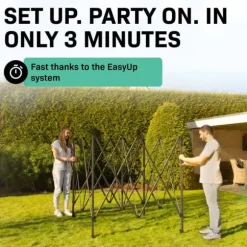 VONROC Easy-Up Party Telt - 3x3 m | Hvid
