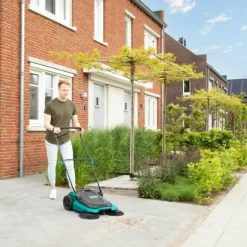 VONROC Fejemaskine - manuel | 65 cm fejebredde | Til Store og Hårde Overflader Inde og Ude | 18 liters beholder | 2600m²/t