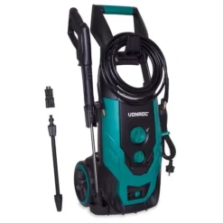 VONROC Højtryksrenser - 2200W | 170 bar, 450 l/t, sæbebeholder, spraypistol, turbo- og justerbar lanse, 8m slange, til bil og terrasse