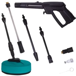 VONROC Højtryksrenser PRO - 2500W | 195 bar – Fuge- og Facaderenser – Terrasserenser 468 l/h inkl. Premium Tilbehør | Ideel til Mos- og Stenrensning | CDON