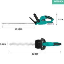 VONROC Hækkeklipper 20V - Save længde 520mm - Klippebredde 14mm | Solo | Ekskl. Akku og op-lader