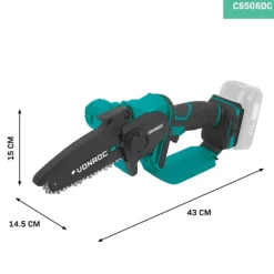 VONROC Kædesav 20V - Mini - 152mm | Kompakt & Kraftfuld | Solo | Ekskl. akku, oplader & tilbehør