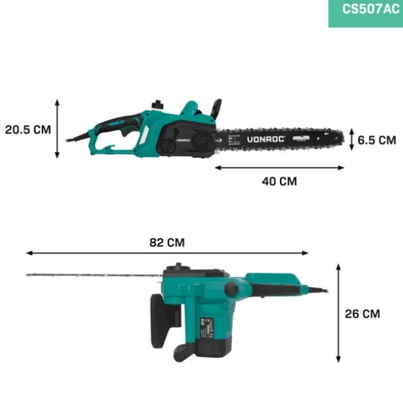 VONROC Kædesav 2000W – 40 cm
