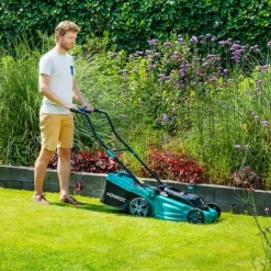 VONROC Plæneklipper 40V - 4.0Ah - 38cm | 45L | Støjsvag & Kraftfuld | Inkl. 2x 4.0Ah akku og dobbeltoplader