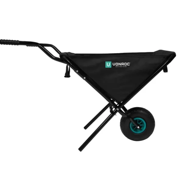 VONROC Trillebør - 50 liter | Sammenklappelig | 30 kg / 50L Kapacitet – Letvægt – Pladsbesparende