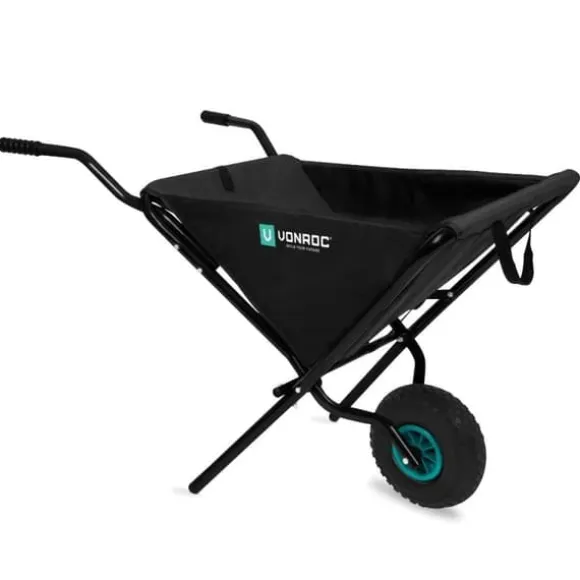 VONROC Trillebør - 50 liter | Sammenklappelig | 30 kg / 50L Kapacitet – Letvægt – Pladsbesparende