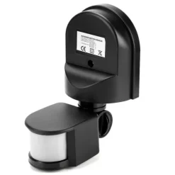110V-240V justerbar PIR kropsbevægelse infrarød sensor detektor lyspære afbryder (sort)