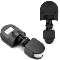110V-240V justerbar PIR kropsbevægelse infrarød sensor detektor lyspære afbryder (sort)
