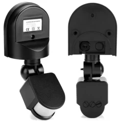 110V-240V justerbar PIR kropsbevægelse infrarød sensor detektor lyspære afbryder (sort)