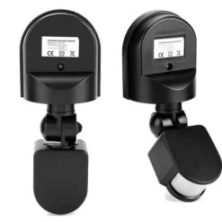110V-240V justerbar PIR kropsbevægelse infrarød sensor detektor lyspære afbryder (sort)