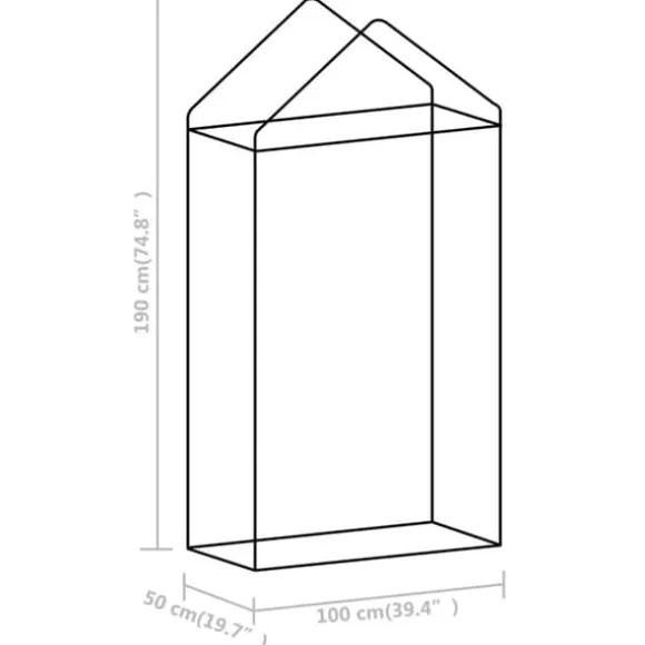 Växthus med stålram och PE-nättyg – Skydd för frukt och grönsaker | Storlek: 1x0,5x1,9 m | Yta: 0,5 m²