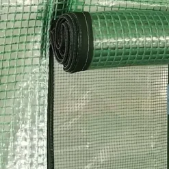 Växthus med stålram och PE-nättyg – Skydd för frukt och grönsaker | Storlek: 1x0,5x1,9 m | Yta: 0,5 m²