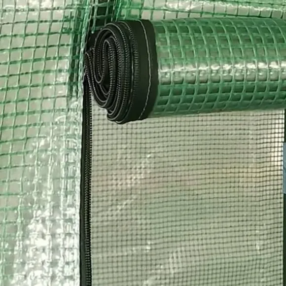 Växthus med stålram och PE-nättyg – Skydd för frukt och grönsaker | Storlek: 1x0,5x1,9 m | Yta: 0,5 m²