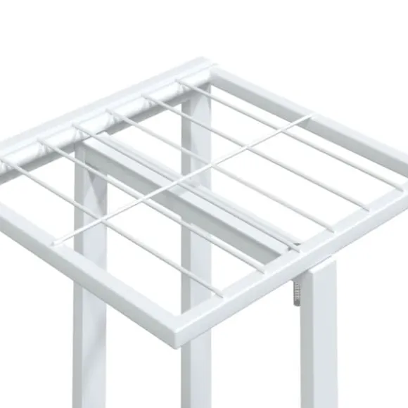 Växtställ på hjul - 4 hyllor för växter och dekoration | Färg: Vit | Storlek: 44x23x80 cm