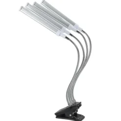 96W LED Grow Lamp LCD Display 4 Head 360° Justerbar Sølv Plant Grow Light til drivhus 100‑240VUK stik