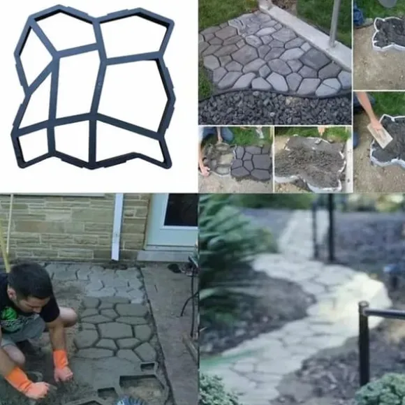 Walk Maker Genanvendelig Betonsti Plastbelægningsform Stenstøbning Belægningssten til Græsplæne Have