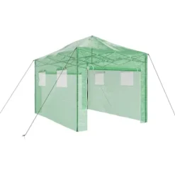 Walk-in drivhus med stålramme - Industrielt design | Størrelse: 280x410x315 cm | Farve: Grøn