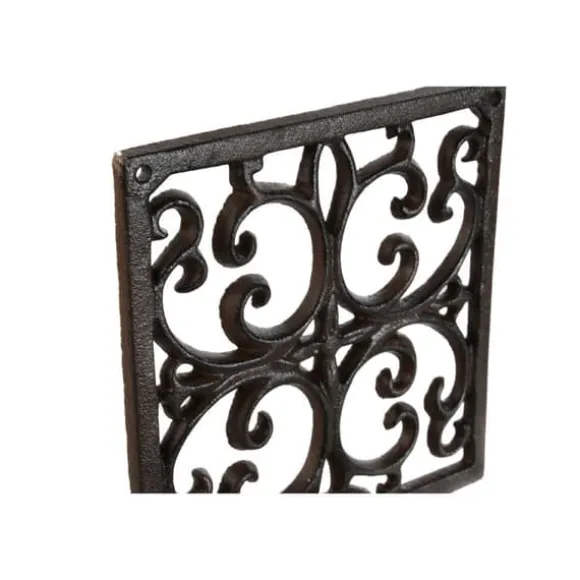Wall Support for Hanging Flower Pots Home ESPRIT Dark brown Iron 18 x 17,5 x 18 cm