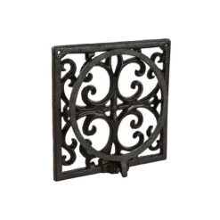 Wall Support for Hanging Flower Pots Home ESPRIT Dark brown Iron 18 x 17,5 x 18 cm