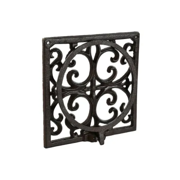 Wall Support for Hanging Flower Pots Home ESPRIT Dark brown Iron 18 x 17,5 x 18 cm