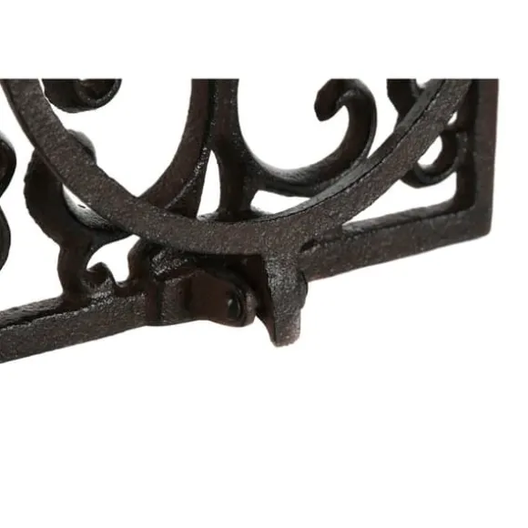 Wall Support for Hanging Flower Pots Home ESPRIT Dark brown Iron 18 x 17,5 x 18 cm