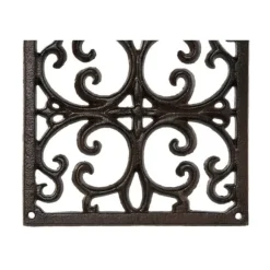 Wall Support for Hanging Flower Pots Home ESPRIT Dark brown Iron 18 x 17,5 x 18 cm