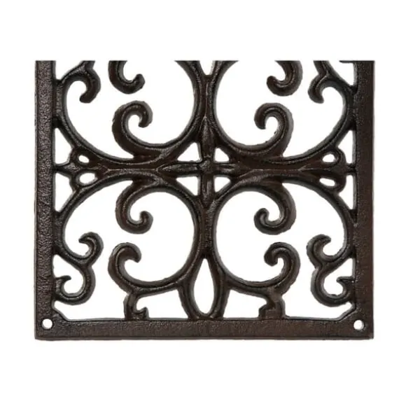 Wall Support for Hanging Flower Pots Home ESPRIT Dark brown Iron 18 x 17,5 x 18 cm