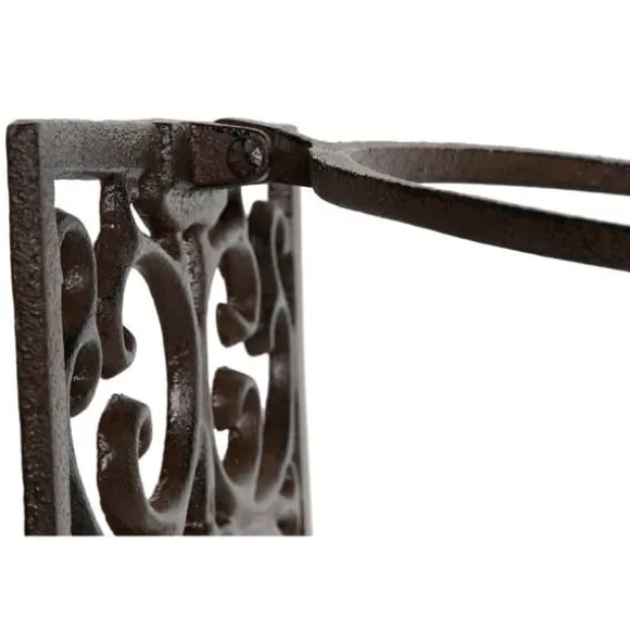 Wall Support for Hanging Flower Pots Home ESPRIT Dark brown Iron 18 x 17,5 x 18 cm