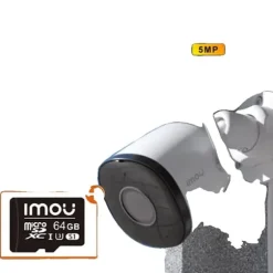 Wifi IP Kamera, 5MP, 8x Digital Zoom, Menneskeopdagelse,3.6MM-64g, EU stik, 3.6mm