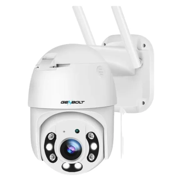 WiFi Sikkerhedskamera, 4MP Opløsning, Dual Band 2.4/5GHz, Digital Zoom 4X, PoE og DC Strømforsyning, Menneske- og Køretøjsdetektion
