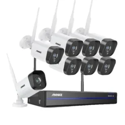 WiFi-sikkerhedskamerasystem, 5 MP NVR, AI menneskelig detektion, 8 kameraer, indbygget harddisk, ingen