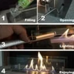 Woody bio-ethanol bordovn - humør pejs - Indendørs & Udendørs - Træ look - 2 KW varme