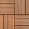 WPC fliser til terrasse - 11 stk. 30x30 cm | Farve: Brun | Areal: 1 m²