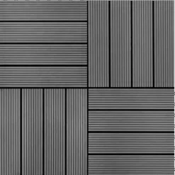 WPC-fliser 30 x 30 cm 11 stk. 1 m2 grå - Terrasseflise - Terrassefliser - Home & Living