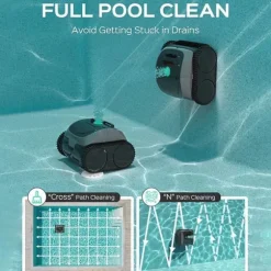 WYBOT C1 Batteridrevet robotpoolrenser - 150 min. driftstid - 2642GPH sugning - Bluetooth/app-styring - til pools op til 150 m²