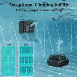 WYBOT C2 Vision Robotic Pool Cleaner - Smart Vision Navigation - 180 min driftstid - 8 rengøringstilstande - Til pools op til 180㎡