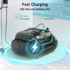 WYBOT C2 Vision Robotic Pool Cleaner - Smart Vision Navigation - 180 min driftstid - 8 rengøringstilstande - Til pools op til 180㎡
