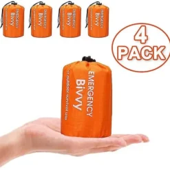 4x Emergency Termal Waterproof Sovepose til udendørs brug