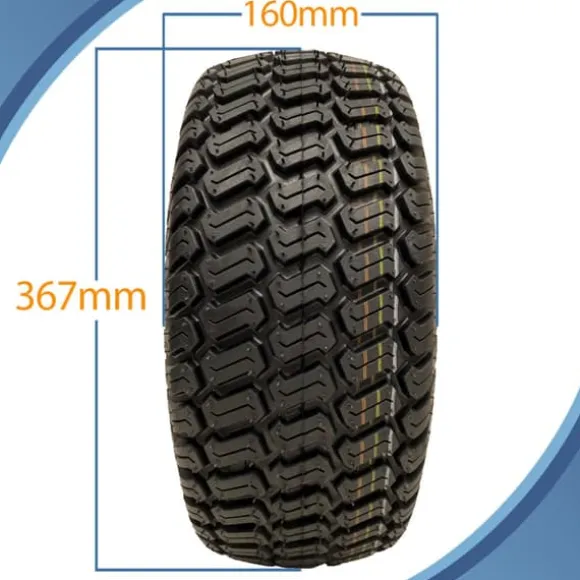 15x6.00-6 Grass Plæneklipperhjul Dæk monteret på fælge 20 mm lejer (sæt med 2)