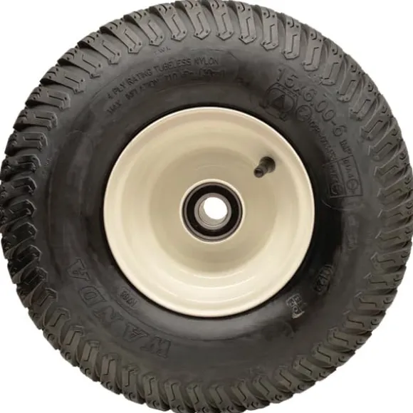 15x6.00-6 Grass Plæneklipperhjul Dæk monteret på fælge 20 mm lejer (sæt med 2)