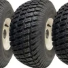 15x6.00-6 Grass Plæneklipperhjul Dæk monteret på fælge 20 mm lejer (sæt med 3)