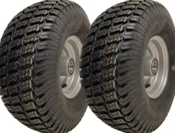 15x6.00-6 Grass Plæneklipperhjul 4-lags P332-dæk på fælg 20 mm lejer (sæt med 2)