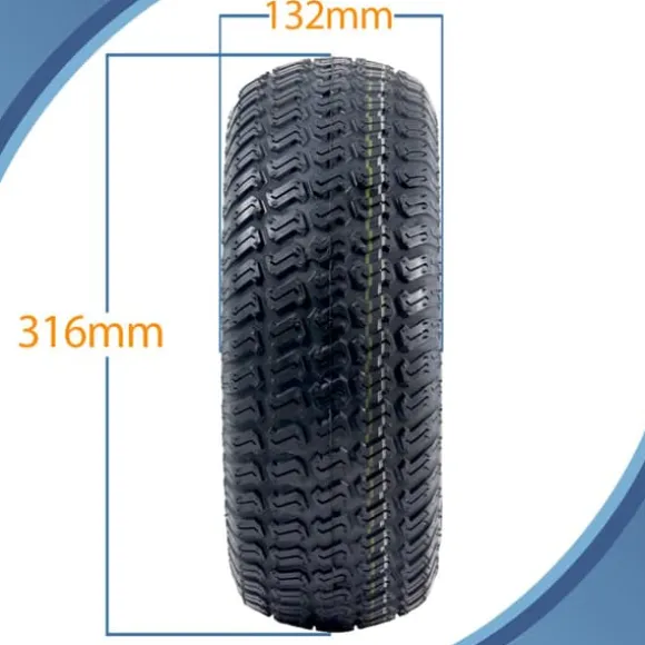 13x5.00-6 Græsplæneklipperdæk og stålfælg Wanda P332, 20 mm 6304 lejer