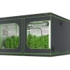10x10 hydroponisk voksetelt, 120'' x 120'' x 80'', højreflekterende 600D Mylar med vindue, værktøjstaske og gulvbakke til indendørs planter.