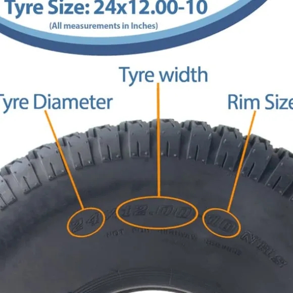 24x12.00-10 4-lags græsdæk til John Deere Gator plæneklipper 305/60-10 Utility P532