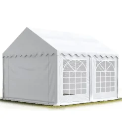 4x5 m partytelt, holdbart PVC 700 N vandtæt presenning, året rundt, bryllupsevent, hvid