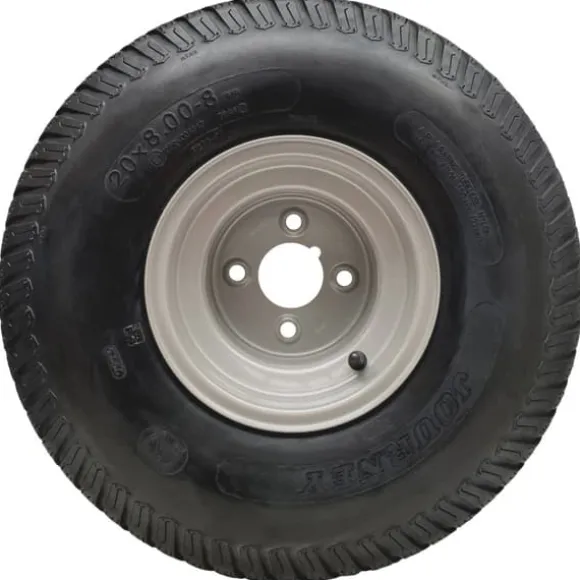 20x8.00-8 4ply Multi turf grass - Wanda P332 plæneklipperdæk på fælg med 4 knopper 4 inc
