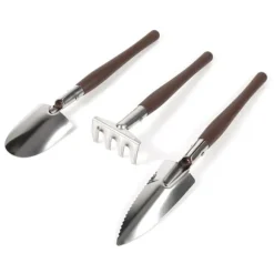 3x Skovl Spade Rive Mini Have Planteværktøj Børne Havelegetøj (Plastikhåndtag)